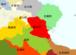 鮫川村の位置を示す地図