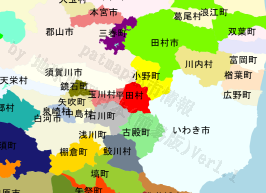 平田村の位置を示す地図