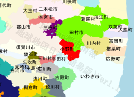 小野町の位置を示す地図