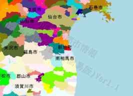 新地町の位置を示す地図