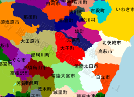 大子町の位置を示す地図