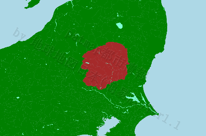 栃木県の位置を示す地図
