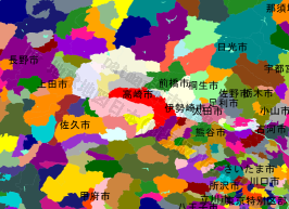 高崎市の位置を示す地図