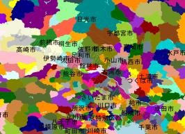 館林市の位置を示す地図