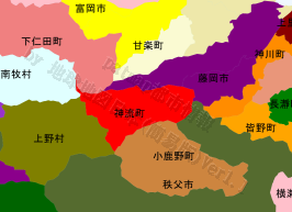 神流町の位置を示す地図
