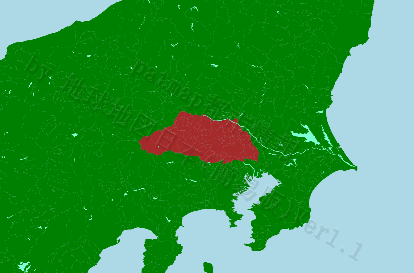 埼玉県の位置を示す地図