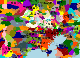 所沢市の位置を示す地図