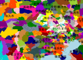 飯能市の位置を示す地図