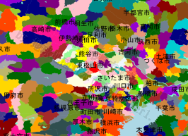 東松山市の位置を示す地図