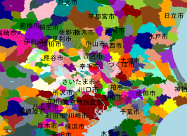 幸手市の位置を示す地図