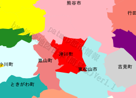 滑川町の位置を示す地図