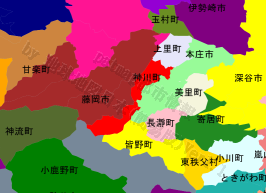 神川町の位置を示す地図