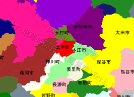 上里町の位置を示す地図