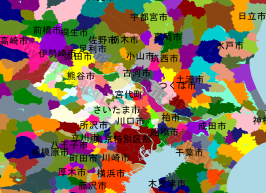 宮代町の位置を示す地図