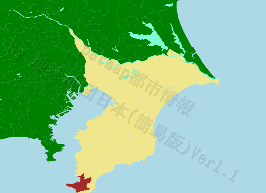 館山市の位置を示す地図