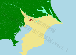 白井市の位置を示す地図