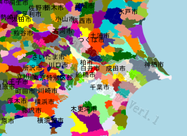 白井市の位置を示す地図