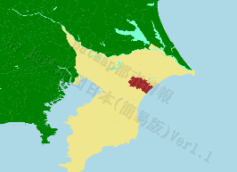 山武市の位置を示す地図