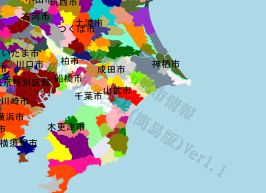 山武市の位置を示す地図