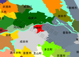神崎町の位置を示す地図