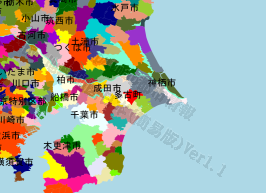多古町の位置を示す地図