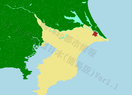 東庄町の位置を示す地図