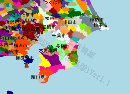 長柄町の位置を示す地図