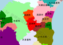 長南町の位置を示す地図