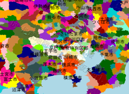 小平市の位置を示す地図
