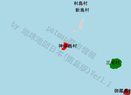 神津島村の位置を示す地図