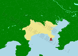 三浦市の位置を示す地図