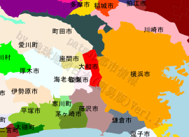 大和市の位置を示す地図