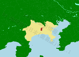 海老名市の位置を示す地図