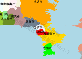葉山町の位置を示す地図