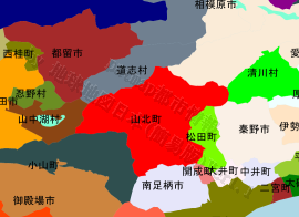 山北町の位置を示す地図