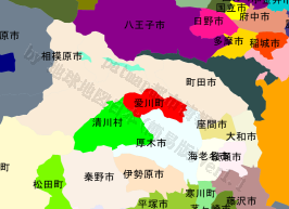 愛川町の位置を示す地図