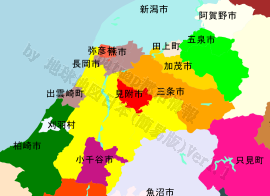 見附市の位置を示す地図