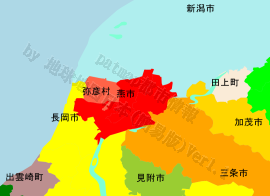 燕市の位置を示す地図