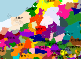 湯沢町の位置を示す地図