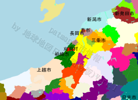 刈羽村の位置を示す地図