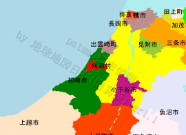 刈羽村の位置を示す地図