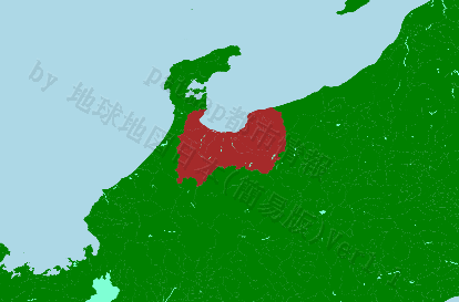 富山県の位置を示す地図