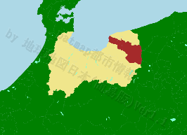 黒部市の位置を示す地図