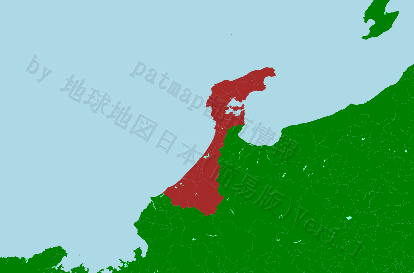 石川県の位置を示す地図