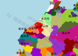 小松市の位置を示す地図