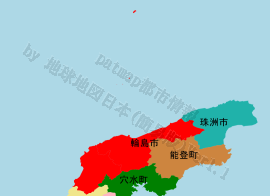 輪島市の位置を示す地図