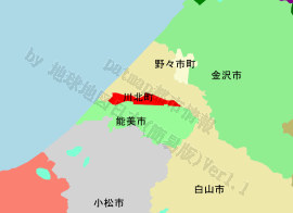 川北町の位置を示す地図