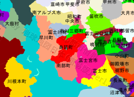 身延町の位置を示す地図