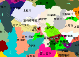 昭和町の位置を示す地図