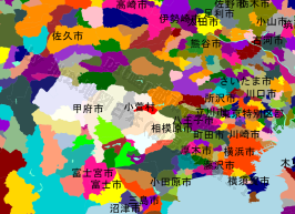 小菅村の位置を示す地図